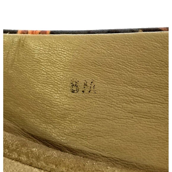 ICON Women's Multicolor Printed Leather Flats Sz 8 Art To Wear Casual Bow - Picture 10 of 14